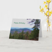 Carte anniversaire de la montagne blanche (Fleur jaune)