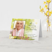 Carte Anniversaire de la mort de quelqu’un d’aimé, photo (Fleur jaune)