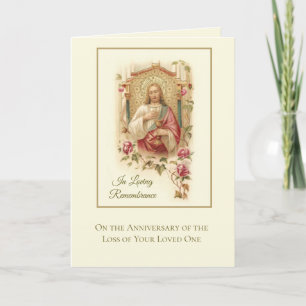 Carte Anniversaire de la mort d'un être cher au Sacré-Cœ