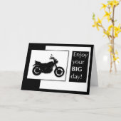 Carte Anniversaire de la moto (Fleur jaune)
