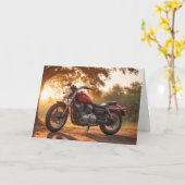 Carte Anniversaire de la moto (Fleur jaune)