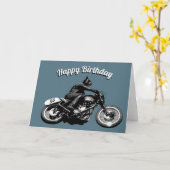 Carte Anniversaire de la moto (Fleur jaune)