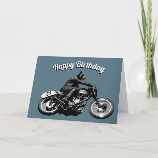 Carte Anniversaire de la moto (Devant)
