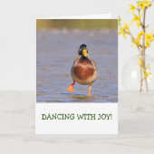 Carte Anniversaire de la nature du Canard Mallard (Fleur jaune)