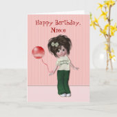 Carte Anniversaire de la nièce (Fleur jaune)