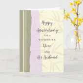 Carte Anniversaire de la Nièce moderne et de son mari Ma (Fleur jaune)