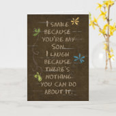 Carte Anniversaire de la parties scintillant fleurie Son (Fleur jaune)