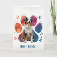 Anniversaire de la Pawprint de berger australien