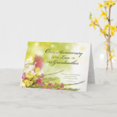 Carte Anniversaire de la perte de grand-mère, mort, fleu (Fleur jaune)