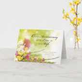 Carte Anniversaire de la perte de la femme, de la mort,  (Fleur jaune)