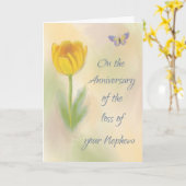 Carte Anniversaire de la perte de la fleur d'aquarelle d (Fleur jaune)