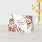 Carte Anniversaire de la perte de la mort d’une personne (Fleur jaune)