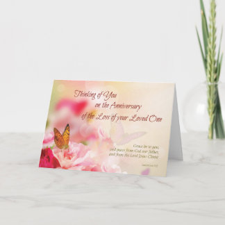 Carte Anniversaire de la perte de la mort d’une personne