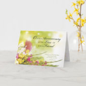 Carte Anniversaire de la perte de l'ami, de la mort, des (Fleur jaune)