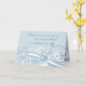 Carte Anniversaire de la perte de maman Blue Swirls (Fleur jaune)