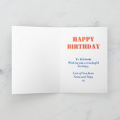 Carte Anniversaire de la petite fille (Intérieur)