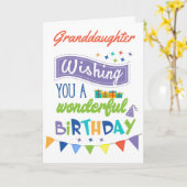 Carte Anniversaire de la petite fille (Fleur jaune)