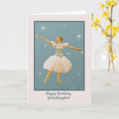 Carte Anniversaire de la petite-fille, danseuse de balle (Fleur jaune)