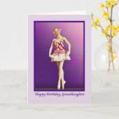 Carte Anniversaire de la petite-fille, danseuse de balle (Fleur jaune)