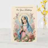 Carte Anniversaire de la petite-fille Écriture florale r (Fleur jaune)