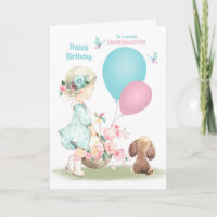 Anniversaire de la petite fille et chiot