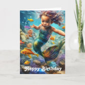 Carte Anniversaire de la petite sirène (Devant)