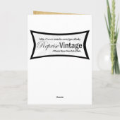 Carte Anniversaire de la photo (Dos)