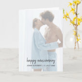 Carte Anniversaire de la photo de script moderne tendanc (Fleur jaune)