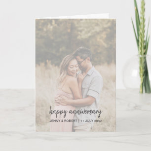 Carte Anniversaire de la photo de script moderne tendanc