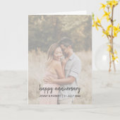 Carte Anniversaire de la photo de script moderne tendanc (Fleur jaune)