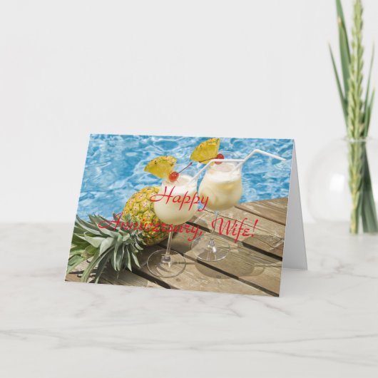 Carte anniversaire de la piña colada (Devant)