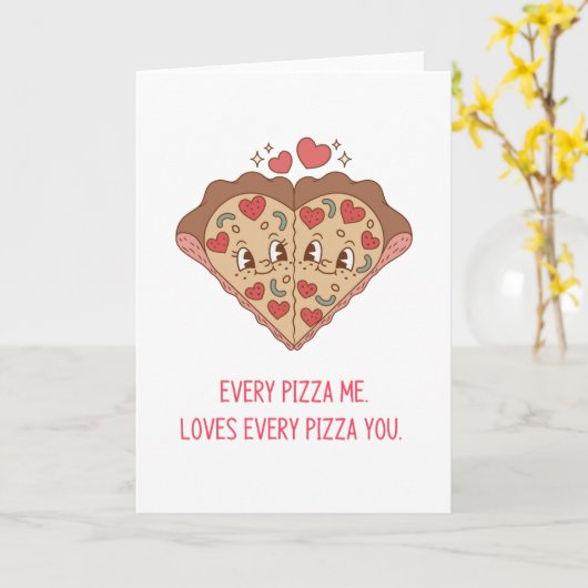 Carte Anniversaire de la pizza (Fleur jaune)