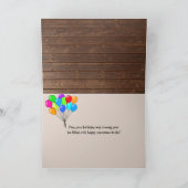 Carte anniversaire de la plaque d'immatriculation rétro (Intérieur)