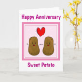 Carte Anniversaire de la pomme de terre (Fleur jaune)