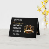 Carte Anniversaire de la princesse Crown (Fleur jaune)
