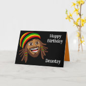 Carte Anniversaire de la Rasta jamaïcaine (Fleur jaune)