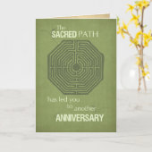 Carte Anniversaire de la récupération du Labyrinthe vert (Fleur jaune)