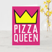 CARTE ANNIVERSAIRE DE LA REINE DE LA PIZZA, ADAPTÉ À LA (Fleur jaune)