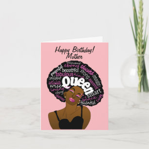 Carte Anniversaire de la reine-mère africaine américaine