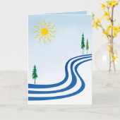 Carte Anniversaire de la rivière Lazy (Fleur jaune)