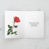 Carte Anniversaire de la rose rouge (Intérieur)