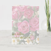 Carte Anniversaire de la Russie, roses rouges et camomil (Dos)