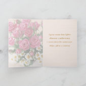 Carte Anniversaire de la Russie, roses rouges et camomil (Intérieur)