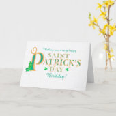Carte Anniversaire de la Saint Patrick avec Shamrock (Fleur jaune)