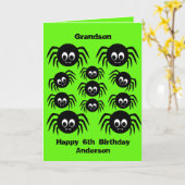 Carte Anniversaire de la Saint-Valentin araignée verte p (Fleur jaune)