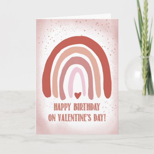 Carte Anniversaire de la Saint Valentin Peint à la main (Devant)