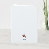 Carte anniversaire de la Saint-Valentin pliée dood (Dos)