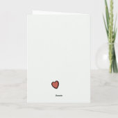 Carte anniversaire de la Saint-Valentin pliée dood (Dos)