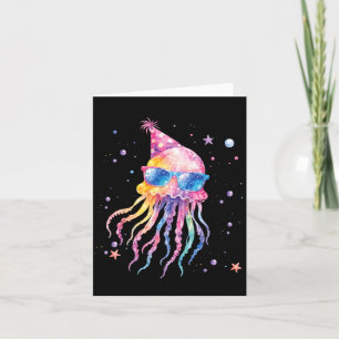 Carte Anniversaire de la Sirène Méduse Été Assorti