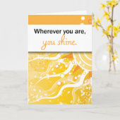 Carte Anniversaire de la sobriété (Fleur jaune)